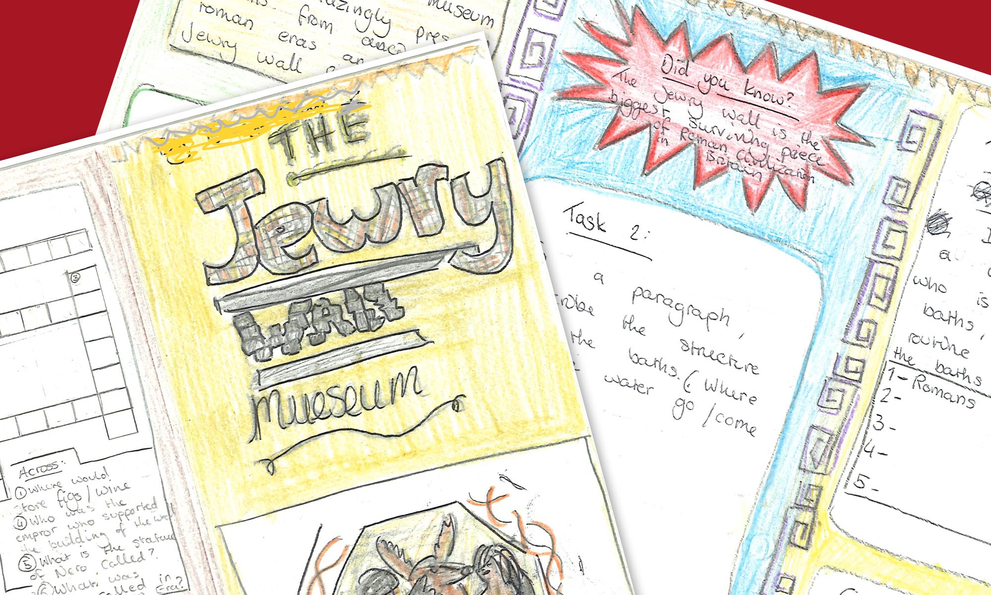 An image showing booklets created by year 8 children
